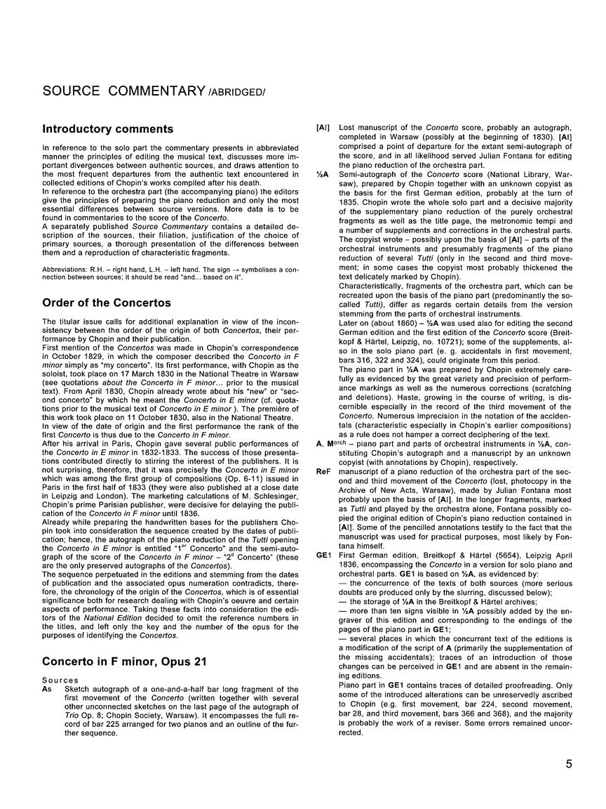 Chopin: Piano Concerto No. 2 in F Minor, Op. 21