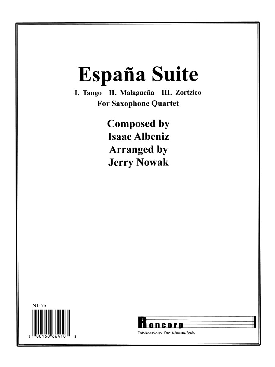 Albéniz: España Suite (arr. for sax quartet)