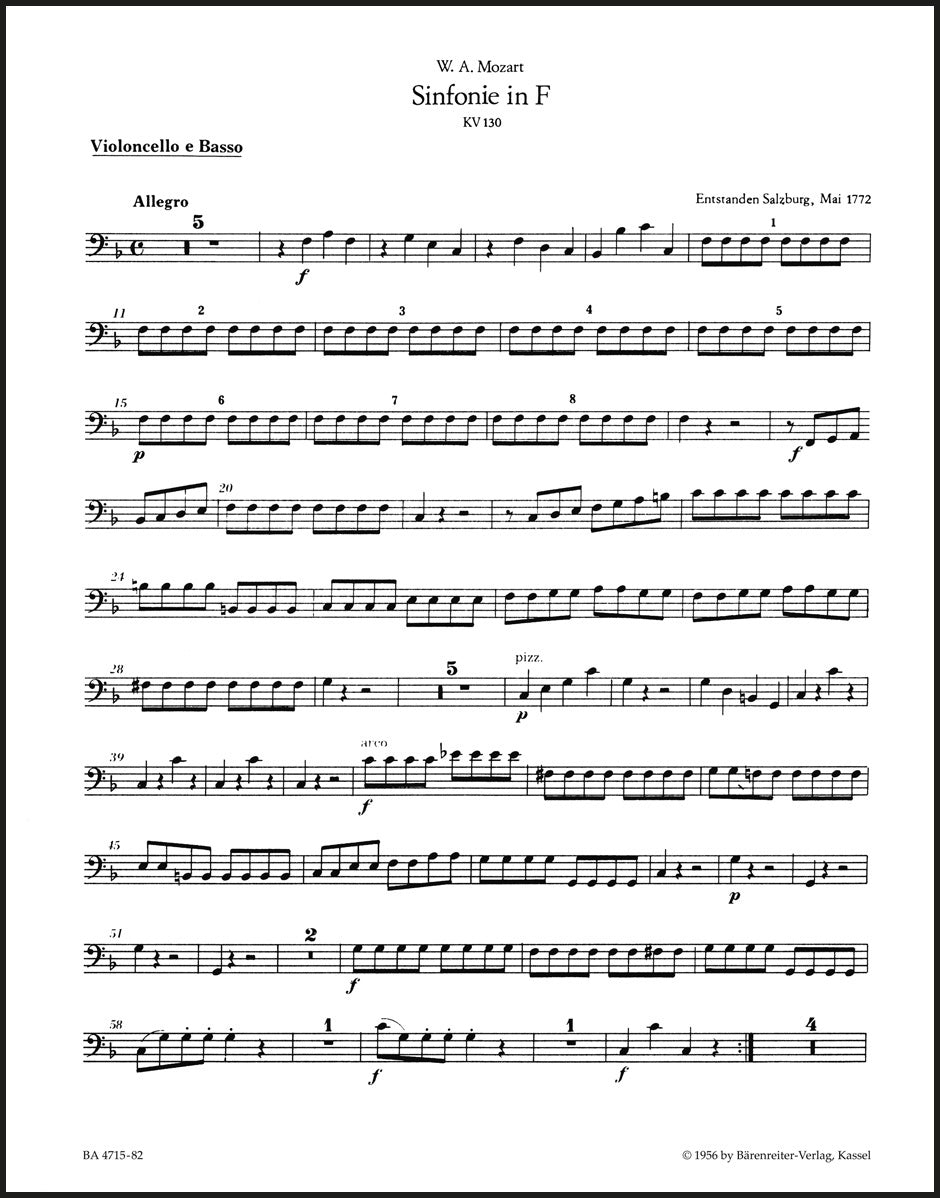 Mozart: Symphony No. 18 in F Major, K. 130