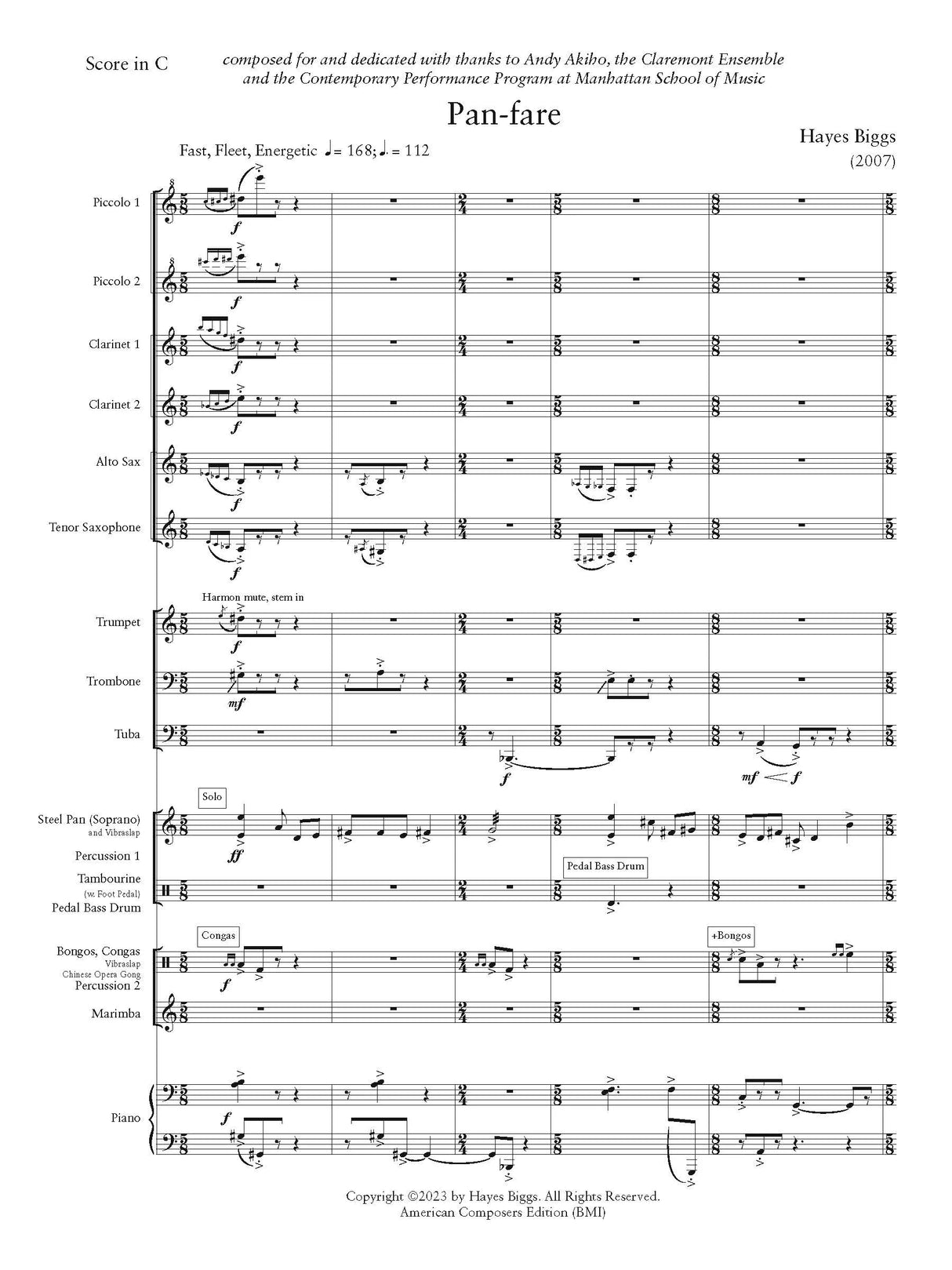 H. Biggs: Pan-fare
