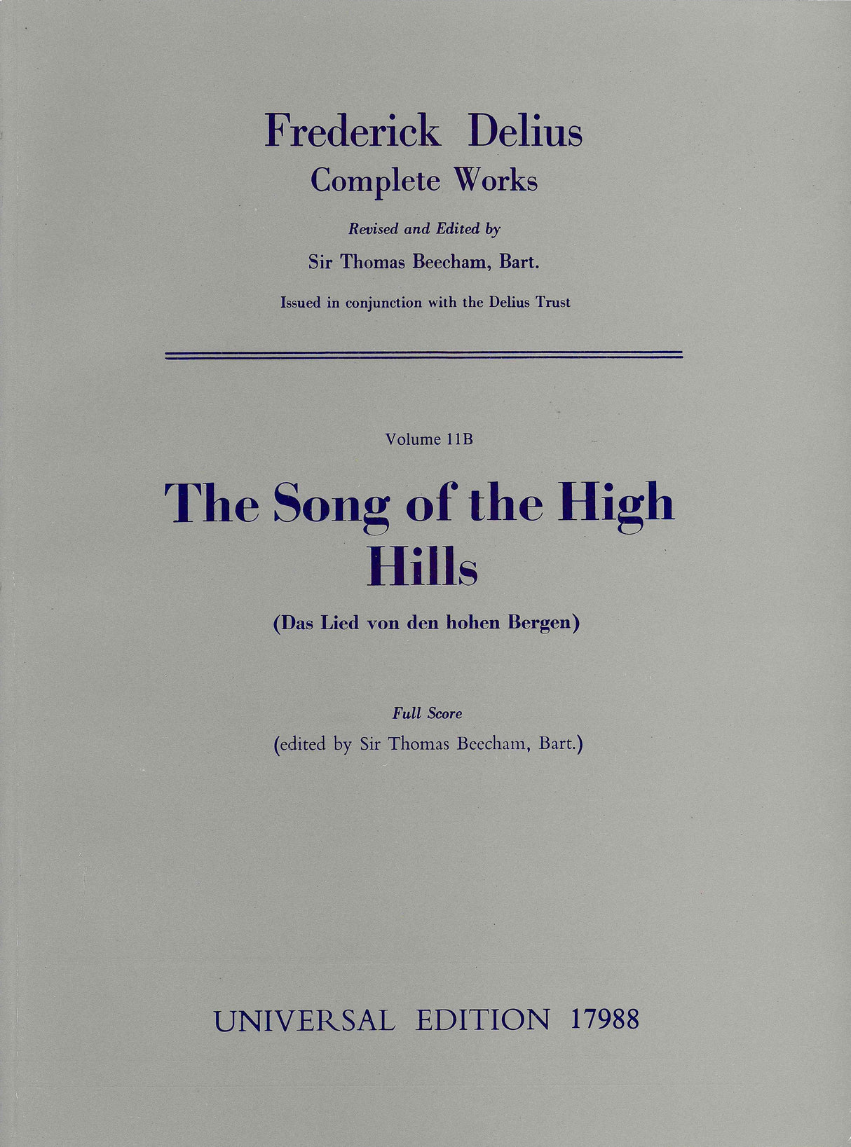 Delius: The Song of the High Hills