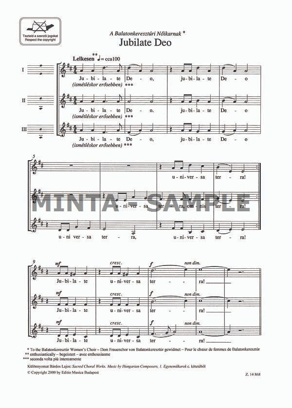 Bárdos: Jubilate deo