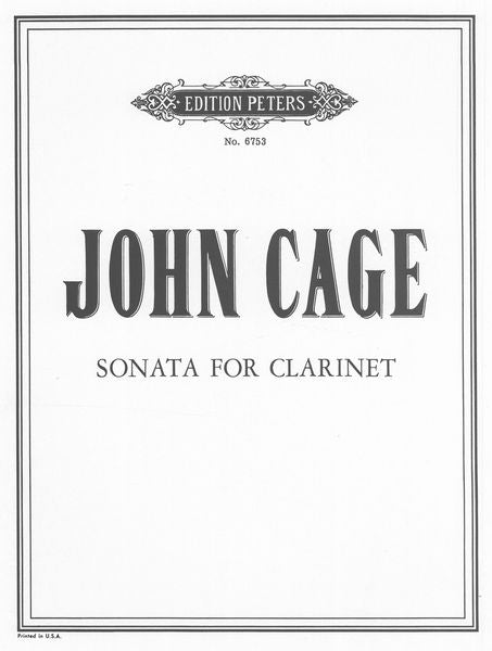 Cage: Sonata for Solo Clarinet