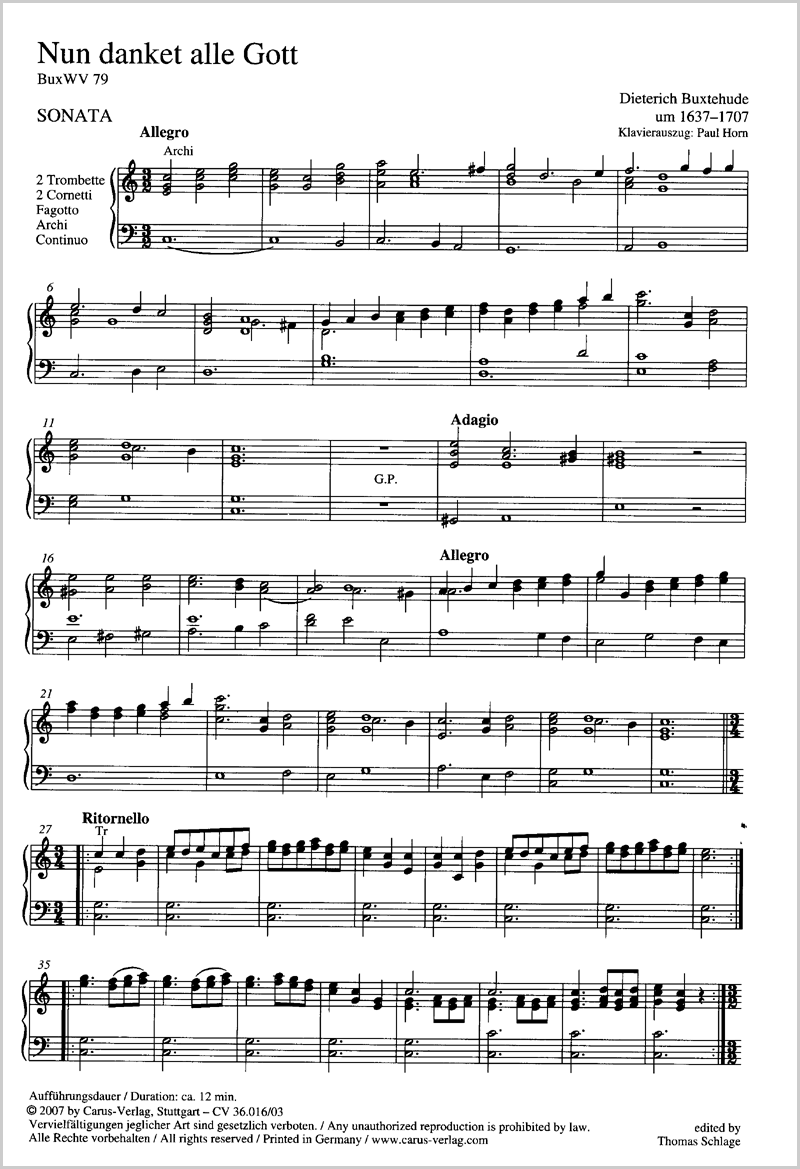 Buxtehude: Nun danket alle Gott, BuxWV 79