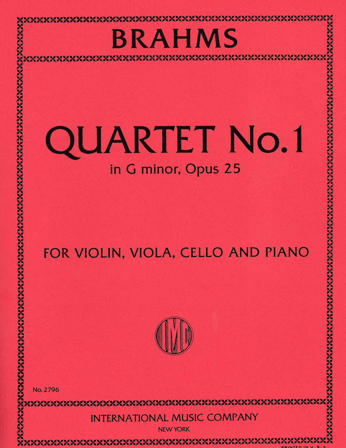 Brahms: Quartet No. 1 in G Minor, Op. 25