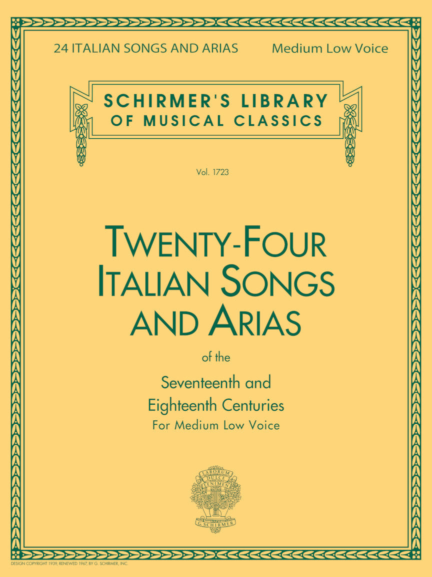 24 Italian Songs & Arias of the 17th & 18th Centuries