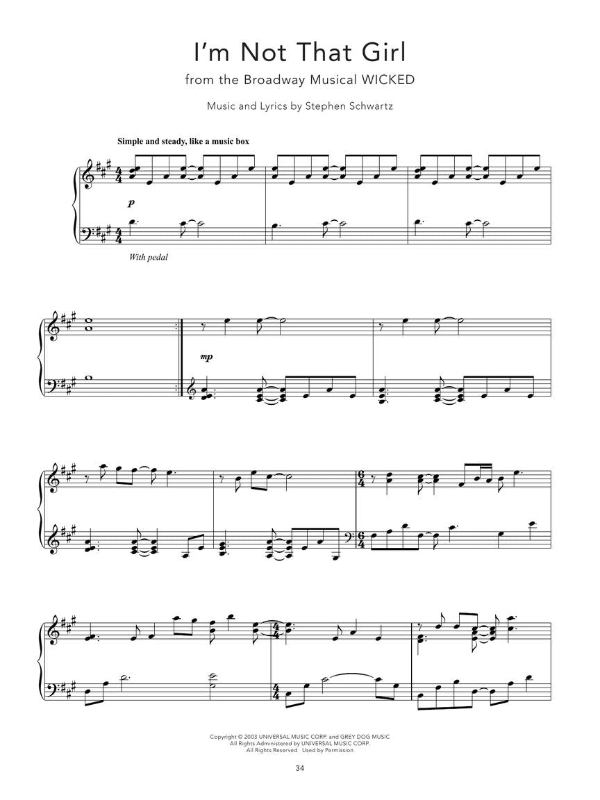 Peaceful Piano Solos: Musicals