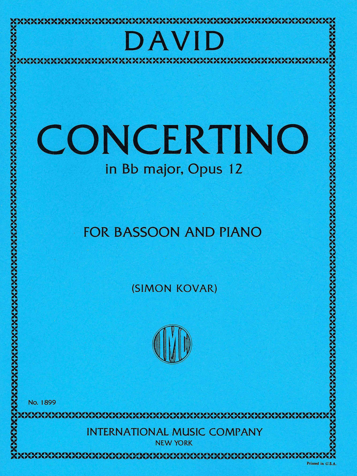 F. David: Bassoon Concertino in B-flat Major, Op. 12