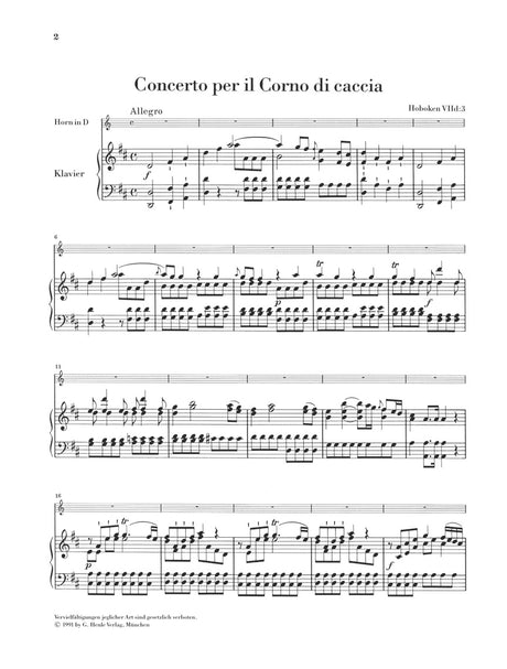 Haydn: Horn Concerto in D Major, Hob. VIId:3