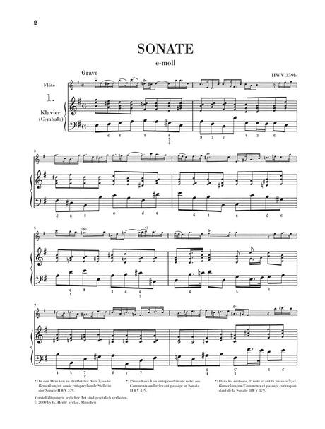 Handel: Flute Sonatas - Volume 1