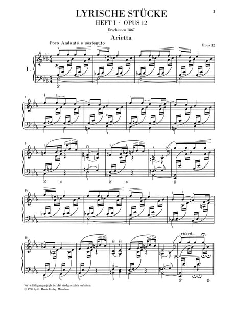 Grieg: Lyric Pieces, Op. 12 (Volume 1)