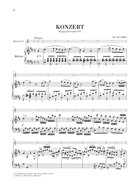 Mozart: Horn Concerto No. 1 in D Major, K. 412/514 (386b)