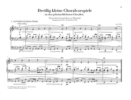 Reger: 30 Little Chorale Preludes, Op. 135a