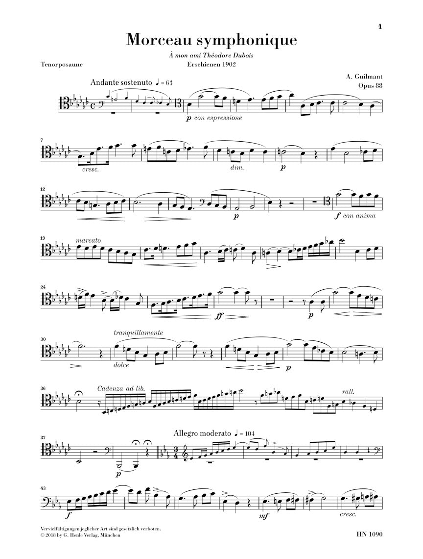 Guilmant: Morceau symphonique, Op. 88 and Morceau de lecture