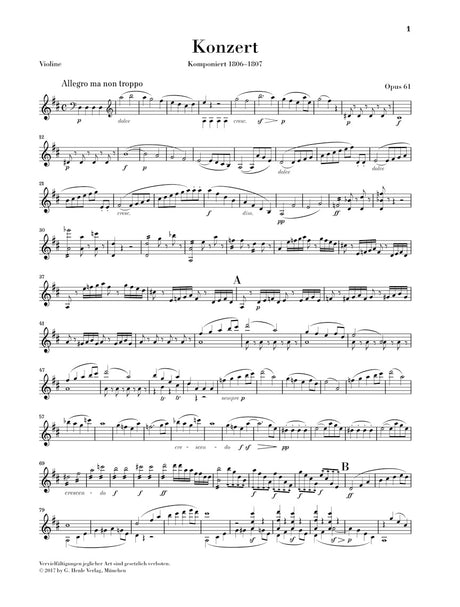Beethoven: Violin Concerto in D Major, Op. 61 (Gidon Kremer Edition)