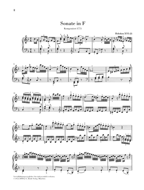 Haydn: Piano Sonata in F Major, Hob. XVI:23
