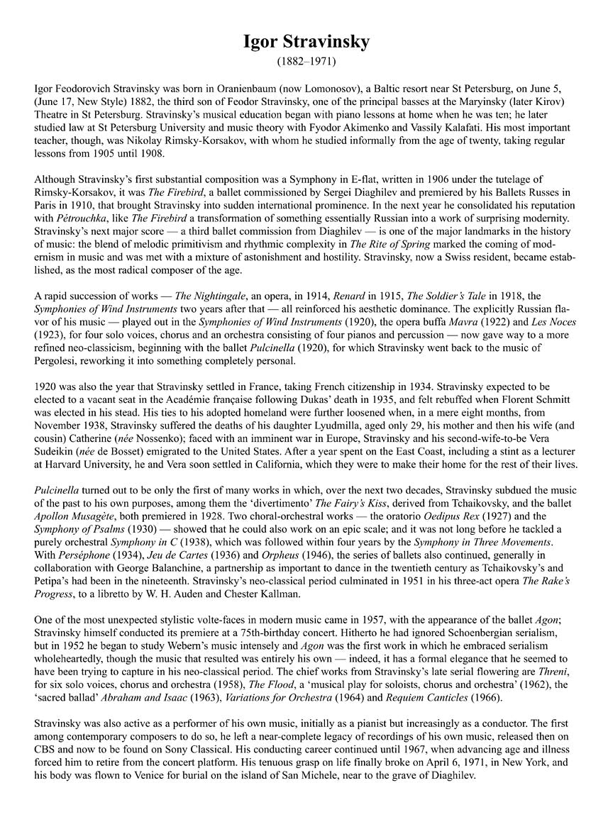 Stravinsky: The Violin Collection