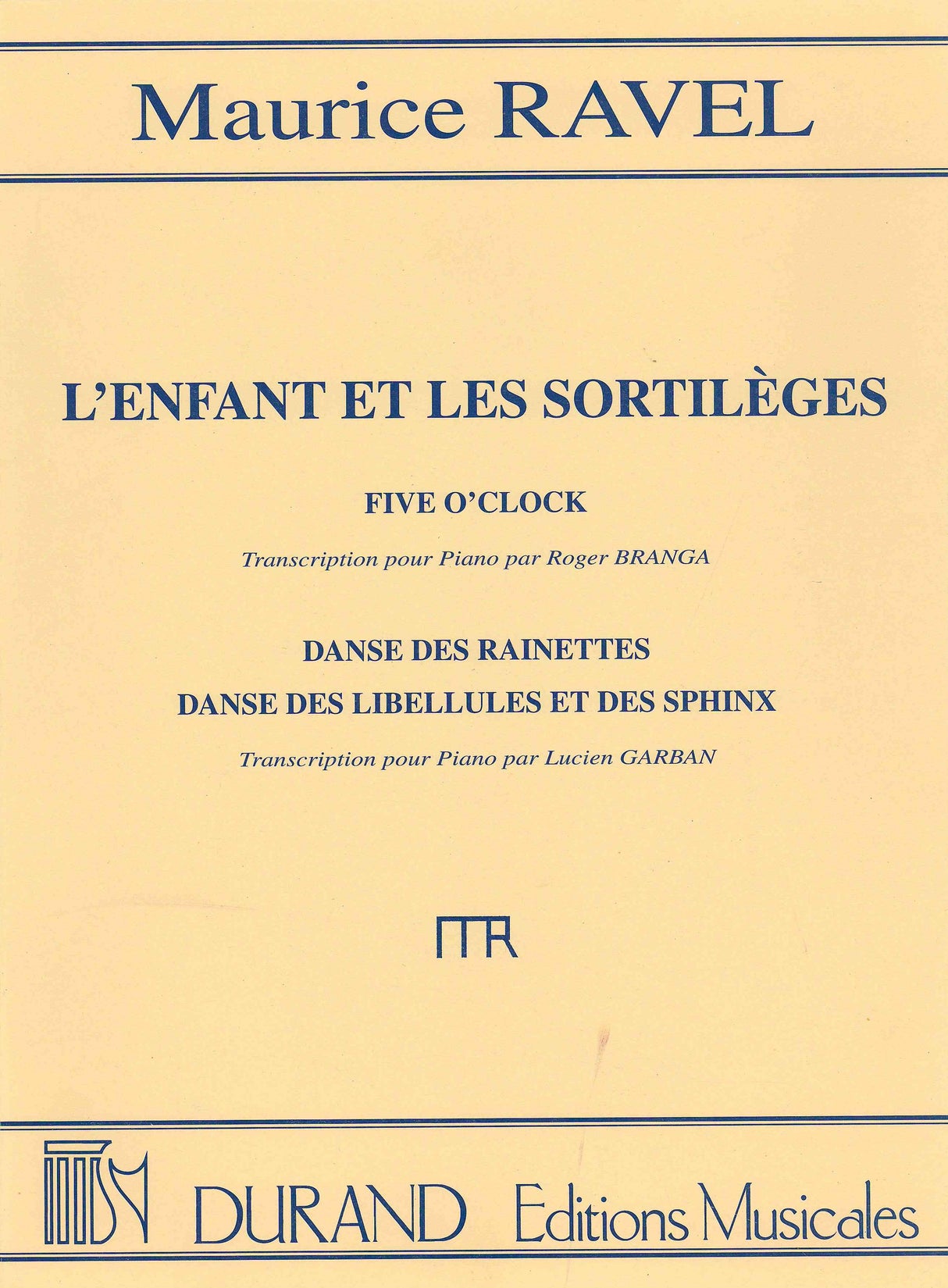 Ravel: 3 excerpts from L'Enfant et les sortilèges (arr. for piano)