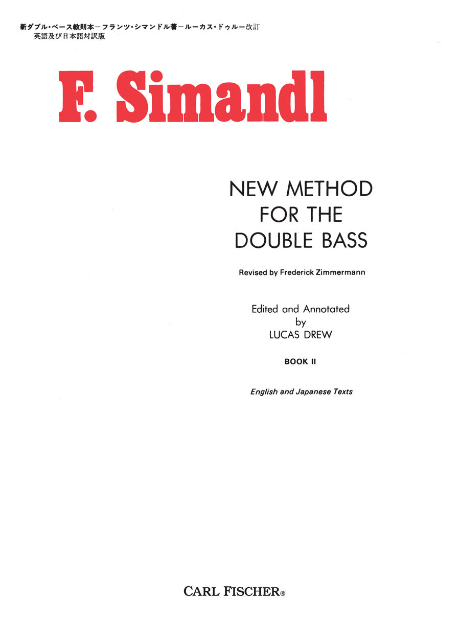 Simandl: New Method for the Double Bass - Book 2