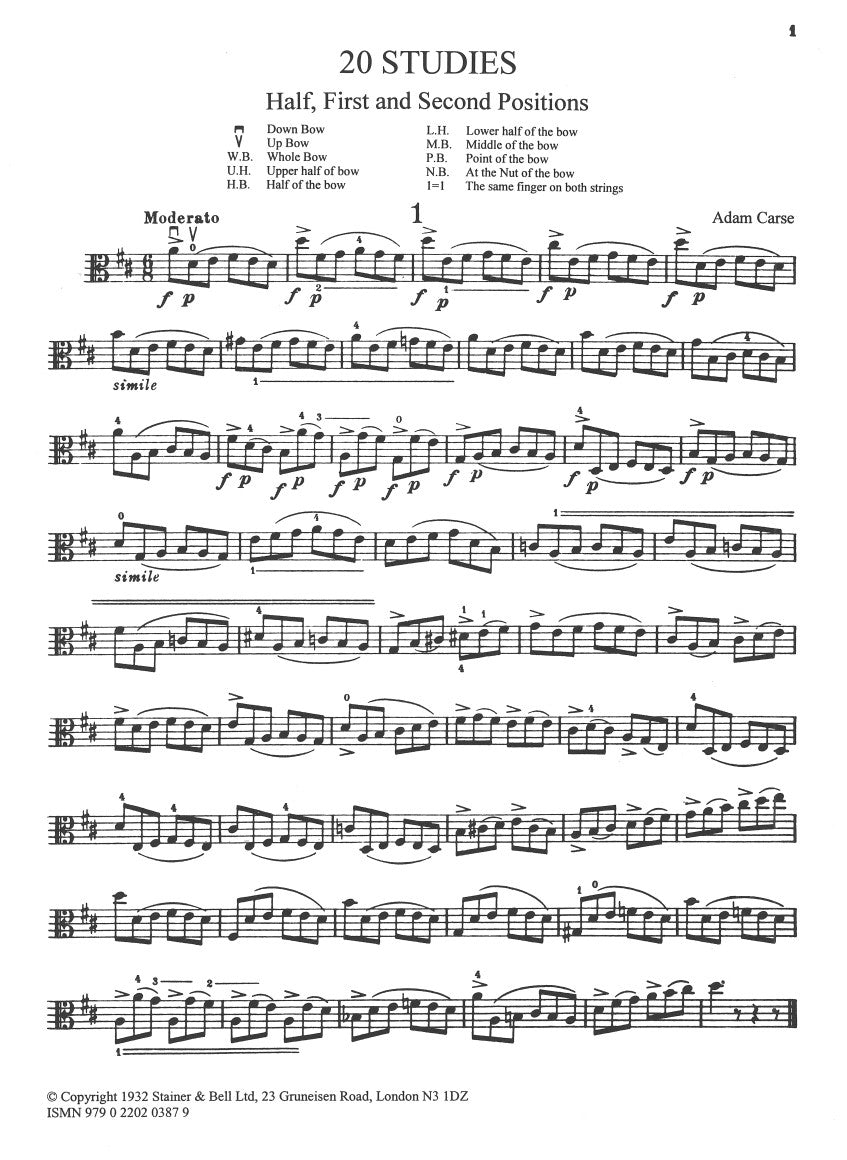 Carse: Viola School of Progressive Studies - Book 3