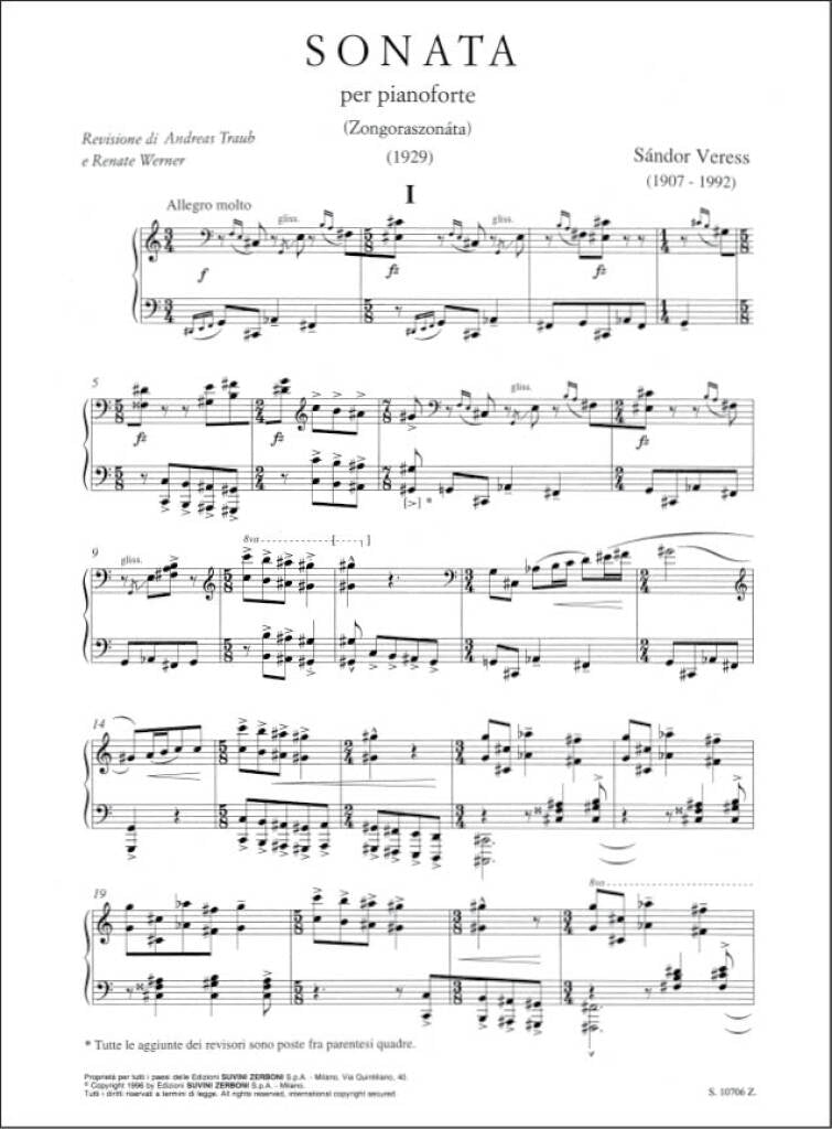 Veress: Piano Sonata
