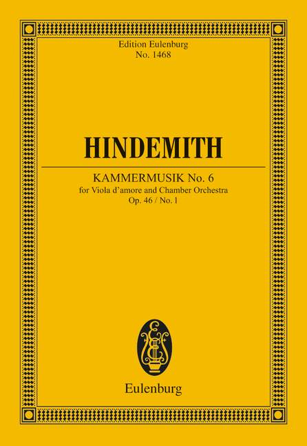 Hindemith: Kammermusik No. 6, Op. 46, No. 1