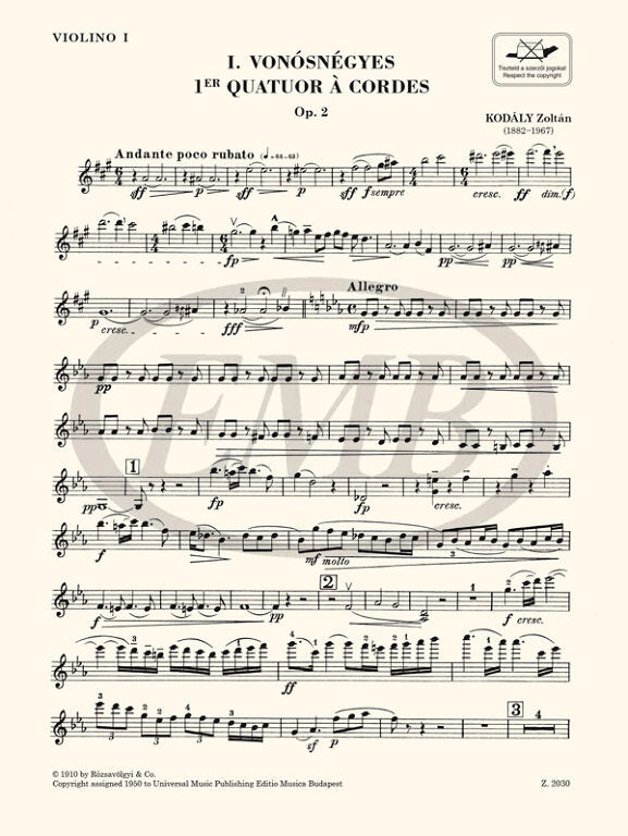 Kodály: String Quartet No. 1, Op. 2