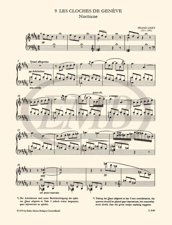 Liszt: Les cloches de Genève from Années de pèlerinage I