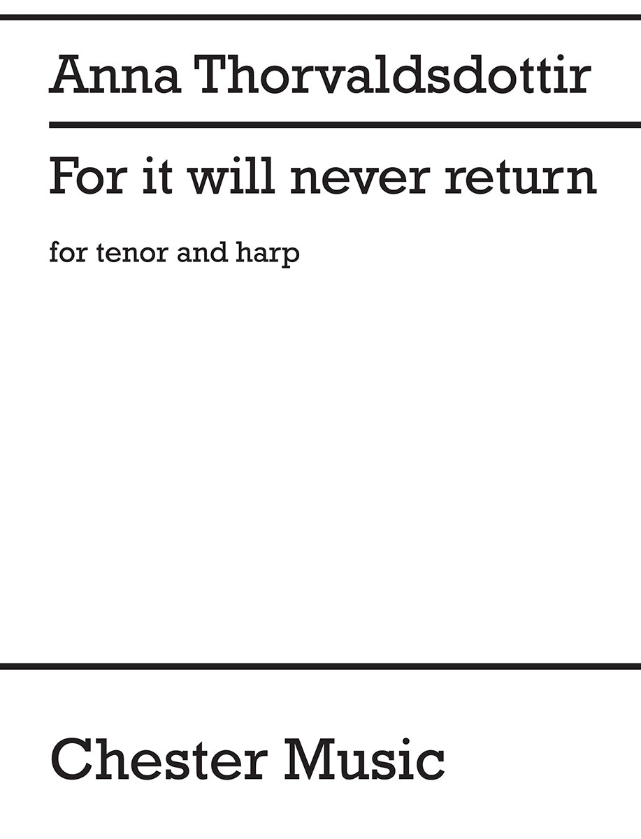 Thorvaldsdottir: For It Will Never Return