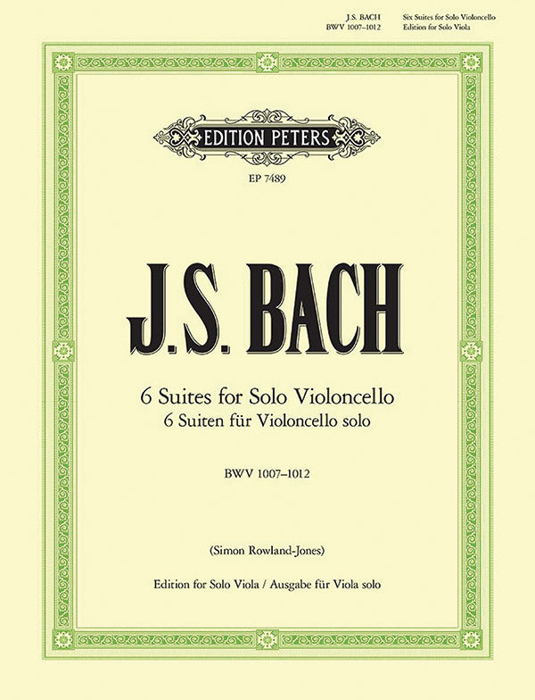 Bach: 6 Cello Suites, BWV 1007-1012 (arr. for viola)