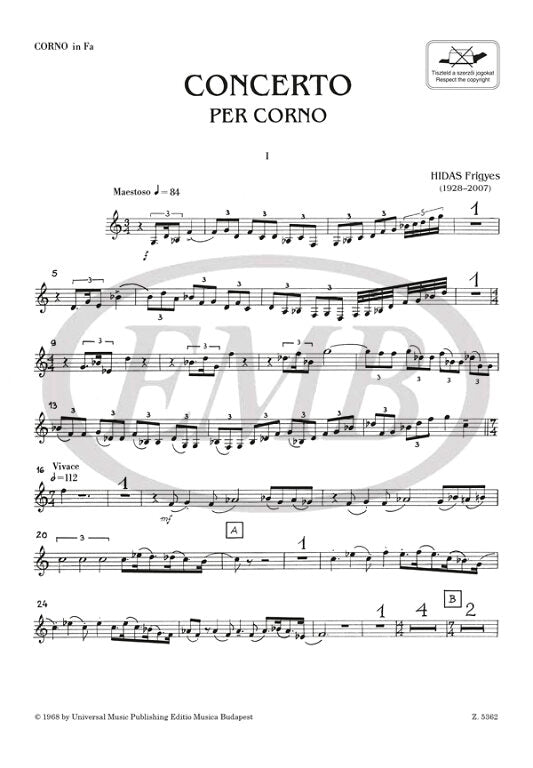 Hidas: Horn Concerto No. 1