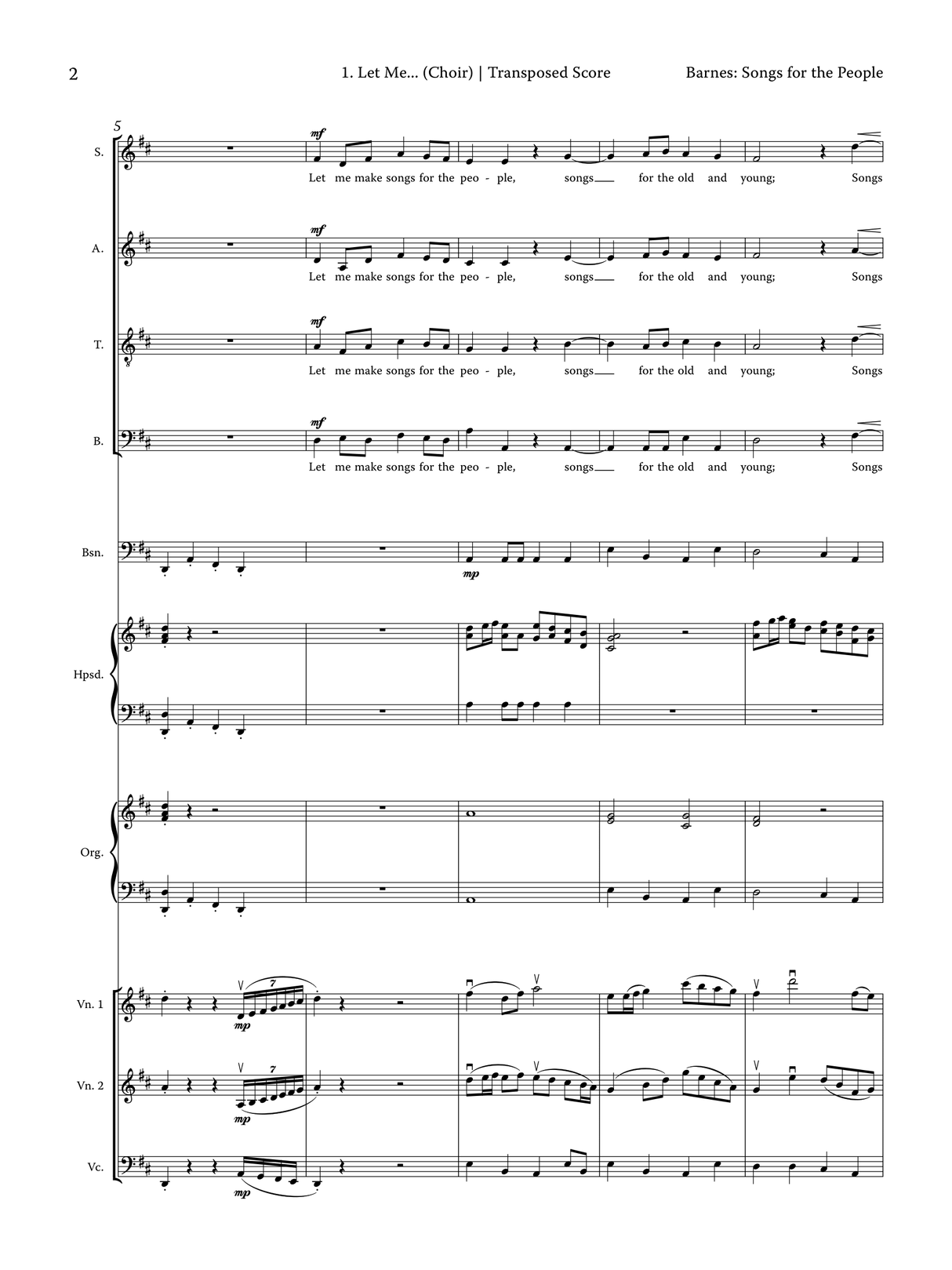 Barnes: Songs for The People