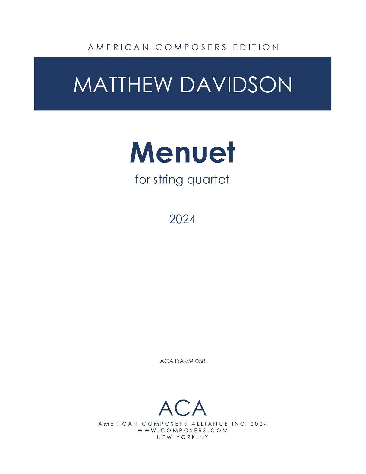 Davidson: Menuet