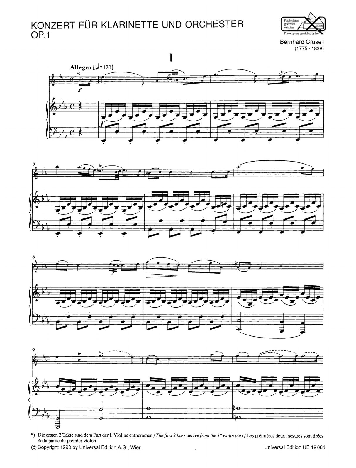 Crusell: Clarinet Concerto in E-flat Major, Op. 1