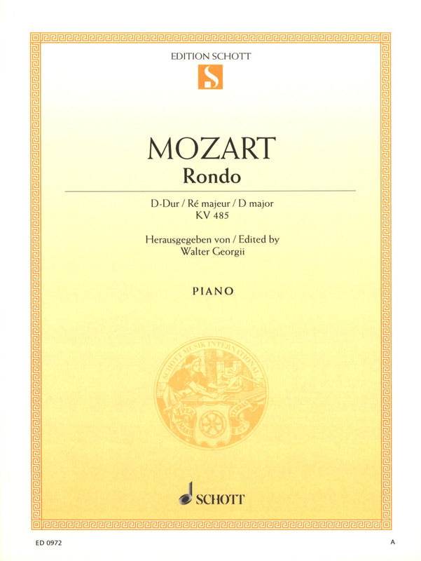 Mozart: Rondo in D Major, K. 485