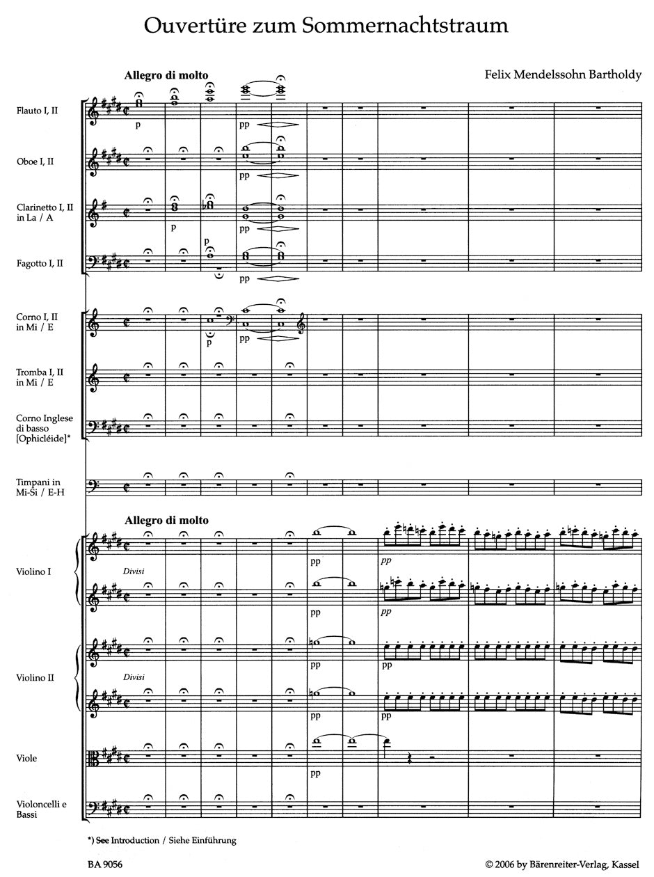 Mendelssohn: A Midsummer Night's Dream Overture, MWV P 3, Op. 21