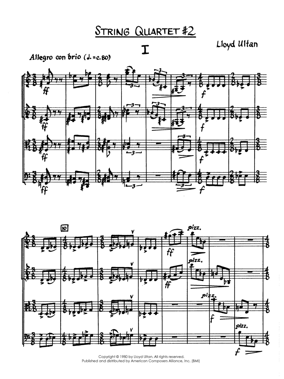 Ultan: String Quartet No. 2