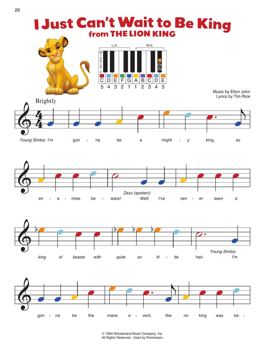 Piano-by-Color: Disney Songs