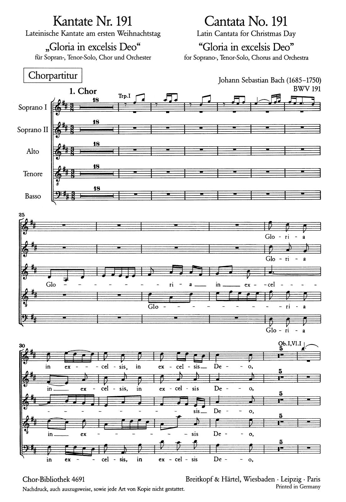Bach: Gloria in excelsis Deo, BWV 191