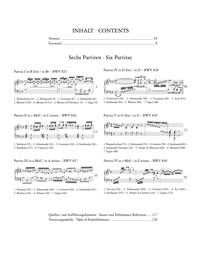 Bach: Six Partitas BWV 825–830