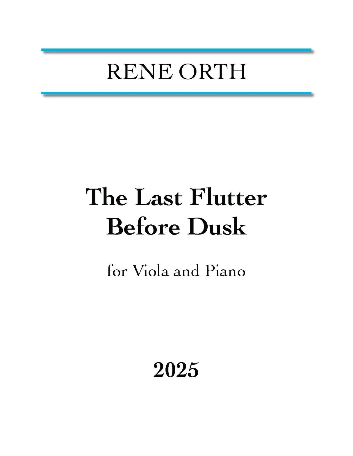 Orth: The Last Flutter Before Dusk