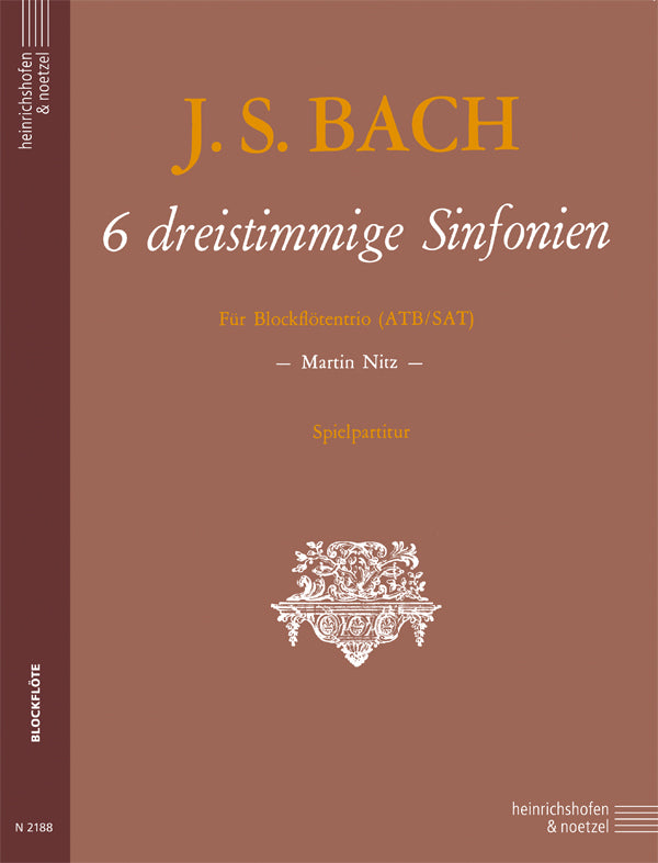 Bach: 6 Three-Part Sinfonias (arr. for recorder trio)