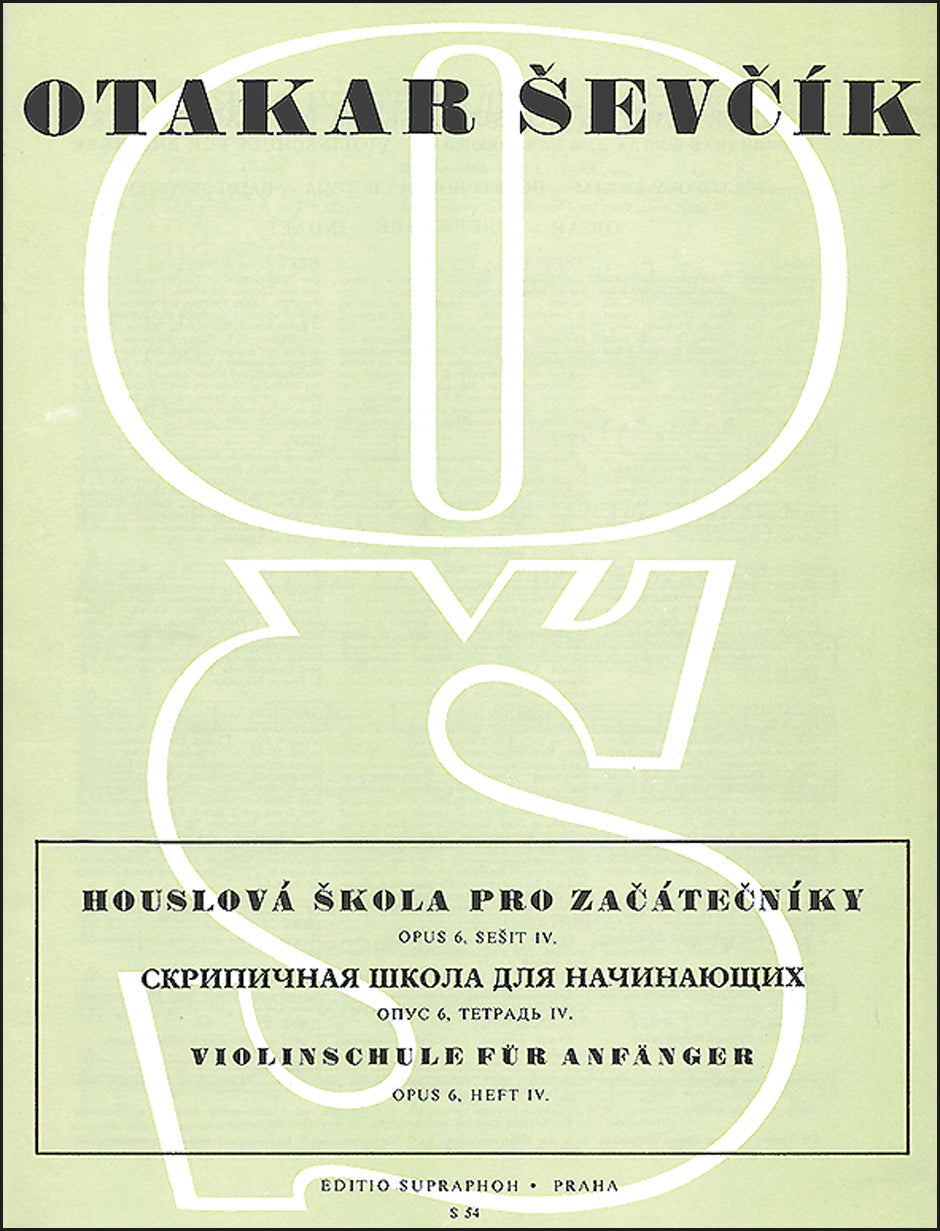 Ševcík: Violin School for Beginners, Op. 6 - Volume 4