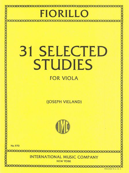 Fiorillo: 31 Selected Studies (arr. for viola)