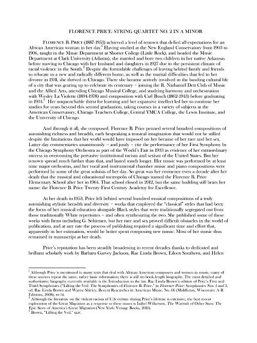 Price: String Quartet No. 2 in A Minor