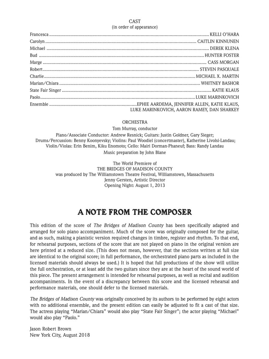 Brown: The Bridges of Madison County