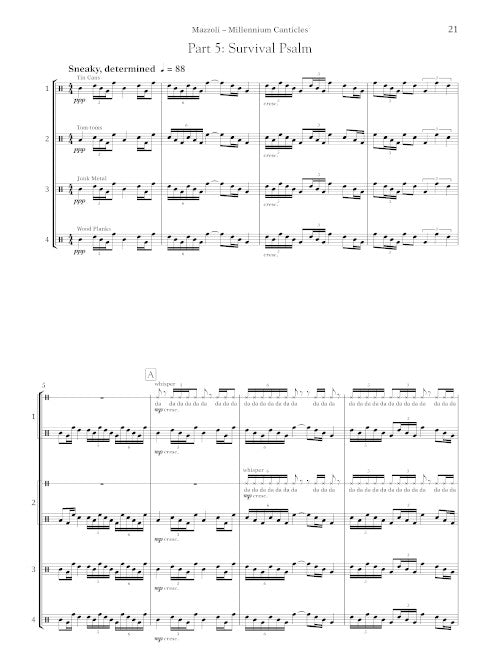 Mazzoli: Millennium Canticles (for percussion quartet)