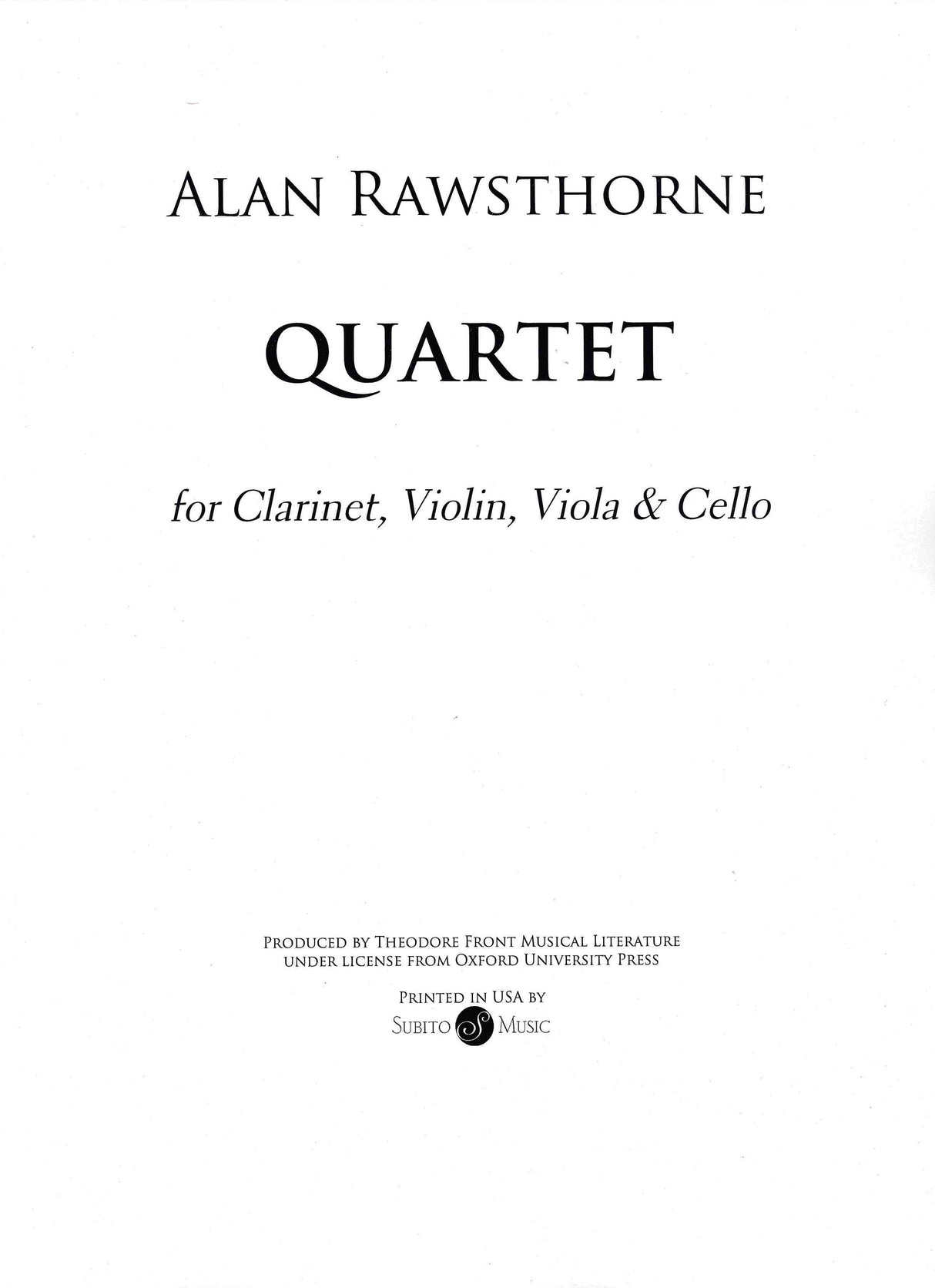Rawsthorne: Clarinet Quartet