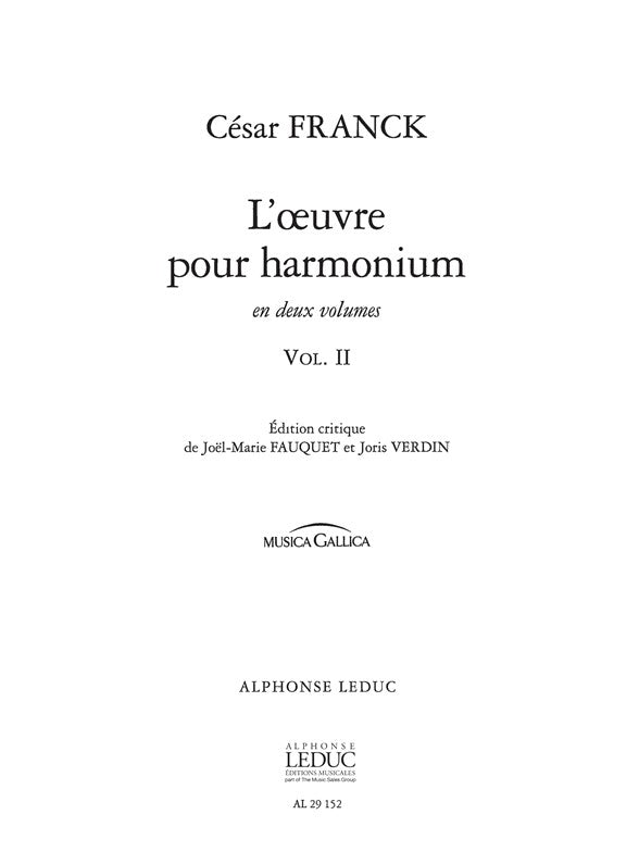 Franck: Works for Harmonium Volume 2