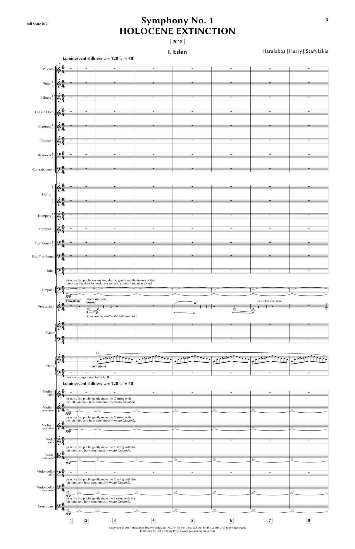 Stafylakis: Symphony No. 1 ("Holocene Extinction")